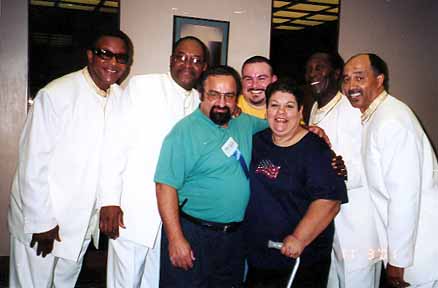 The Dubs backstage with Manuel and Carmen Jimenez and son Manny
